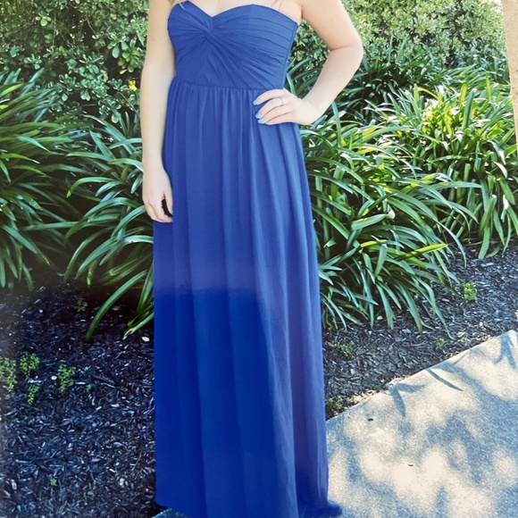Size XS Royal Blue Strapless Prom Dress Minuet - Picture 1 of 5